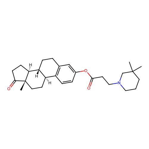 (8R,9S,13S,14S)-13-methyl-17-oxo-7,8,9,11,12,13,14,15,16,17-decahydro-6H-cyclopenta[a]phenanthren-3-yl 3-(3,3-dimethylpiperidin-1-yl)propanoate structure