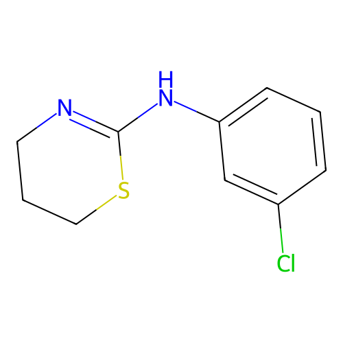N-(3-chlorophenyl)-5,6-dihydro-4H-1,3-thiazin-2-amine structure