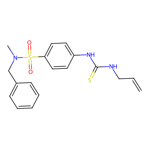 1-[4-[benzyl(methyl)sulfamoyl]phenyl]-3-prop-2-enylthiourea structure