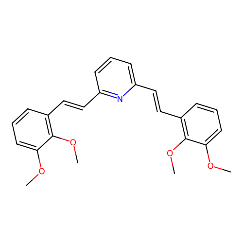 2,6-Bis[2-(2,3-dimethoxyphenyl)ethenyl]pyridine structure