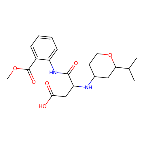 N-[2-(methoxycarbonyl)phenyl]-N~2~-[2-(propan-2-yl)tetrahydro-2H-pyran-4-yl]-alpha-asparagine structure