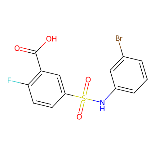 5-((3-Bromophenyl)sulfamoyl)-2-fluorobenzoic acid structure
