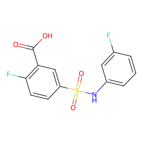 2-fluoro-5-[(3-fluorophenyl)sulfamoyl]benzoic Acid structure