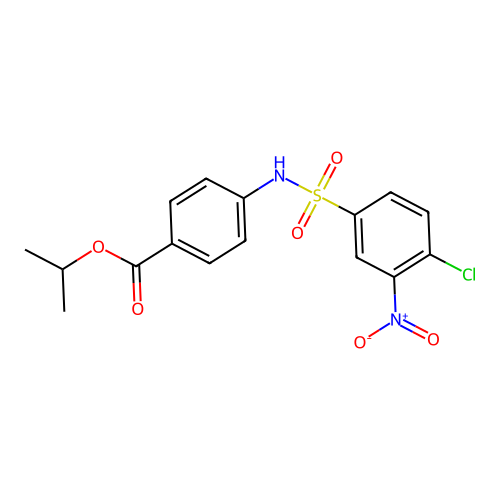 Propan-2-yl 4-[(4-chloro-3-nitrophenyl)sulfonylamino]benzoate structure