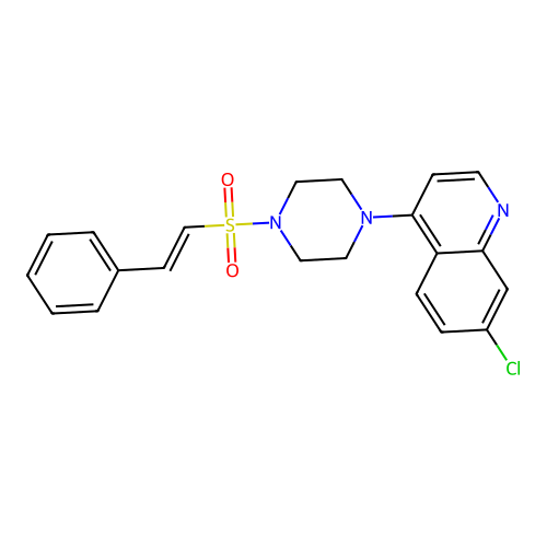 7-Chloro-4-[4-(2-phenylethenesulfonyl)piperazin-1-yl]quinoline structure