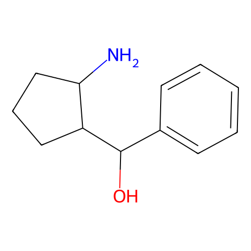 Benzenemethanol, alpha-(2-aminocyclopentyl)- structure