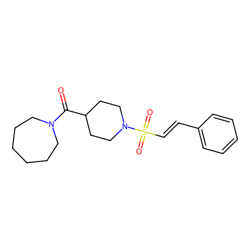 1-[1-(2-Phenylethenesulfonyl)piperidine-4-carbonyl]azepane structure