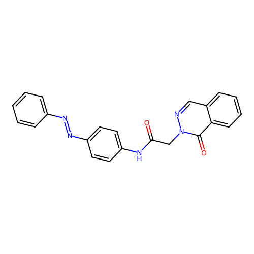 2(1H)-Phthalazineacetamide, 1-oxo-N-[4-(2-phenyldiazenyl)phenyl]- structure
