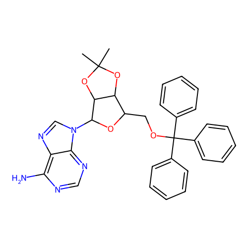 9-[2,3-o-(1-Methylethylidene)-5-o-tritylpentofuranosyl]-9h-purin-6-amine structure