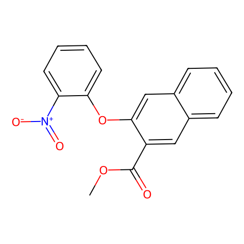 Methyl 3-(2-nitrophenoxy)naphthalene-2-carboxylate structure