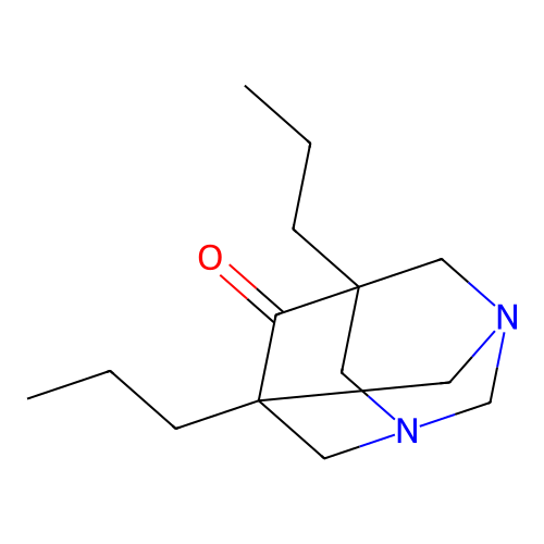 5,7-Dipropyl-1,3-diazaadamantan-6-one structure