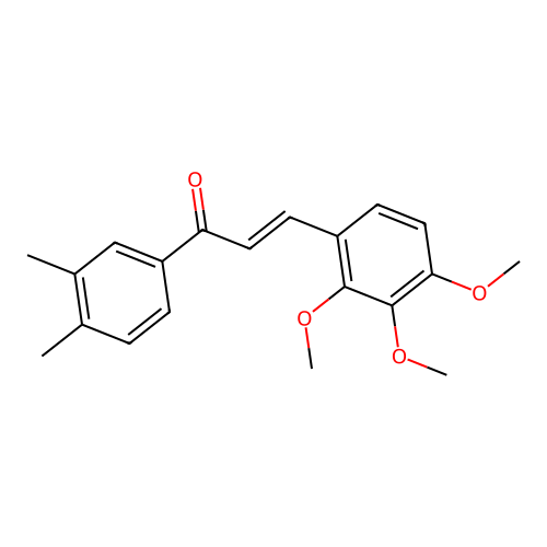 (2E)-1-(3,4-Dimethylphenyl)-3-(2,3,4-trimethoxyphenyl)prop-2-en-1-one structure