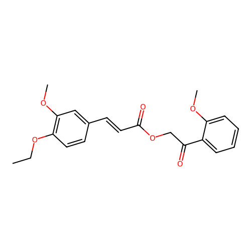 [2-(2-methoxyphenyl)-2-oxoethyl] (E)-3-(4-ethoxy-3-methoxyphenyl)prop-2-enoate structure