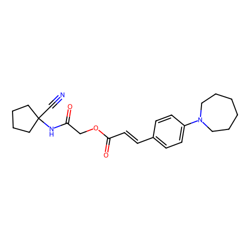 [(1-Cyanocyclopentyl)carbamoyl]methyl 3-[4-(azepan-1-yl)phenyl]prop-2-enoate structure