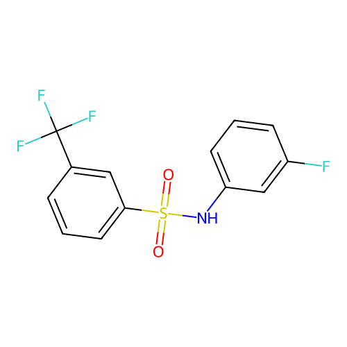 N-(3-fluorophenyl)-3-(trifluoromethyl)benzenesulfonamide structure