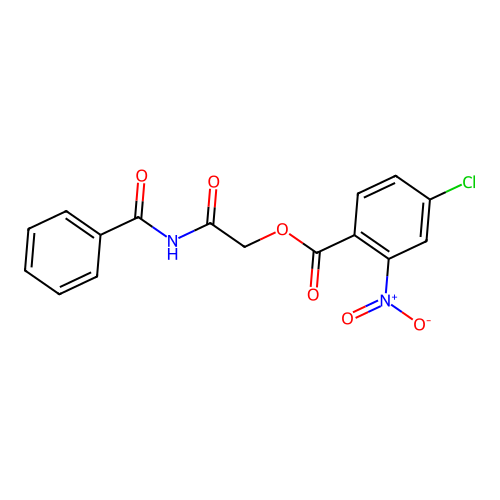(2-Benzamido-2-oxoethyl) 4-chloro-2-nitrobenzoate structure