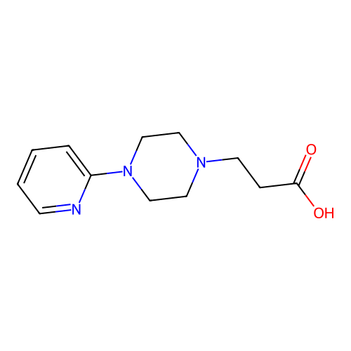 1-Piperazinepropionic acid, 4-(2-pyridinyl)- structure
