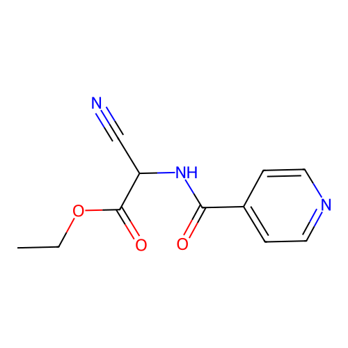 Ethyl 2-cyano-2-(pyridine-4-carbonylamino)acetate structure