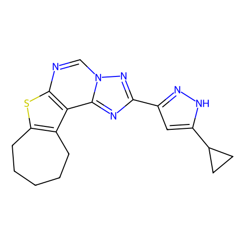 C18H18N6S structure