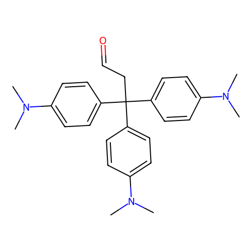 3,3,3-Tris[4-(dimethylamino)phenyl]propanal structure