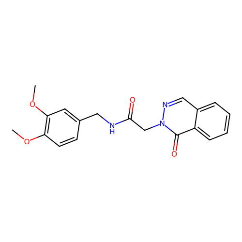 N-(3,4-dimethoxybenzyl)-2-(1-oxophthalazin-2(1H)-yl)acetamide structure