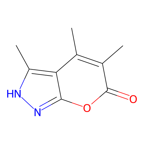 3,4,5-Trimethylpyrano[2,3-c]pyrazol-6(1H)-one structure