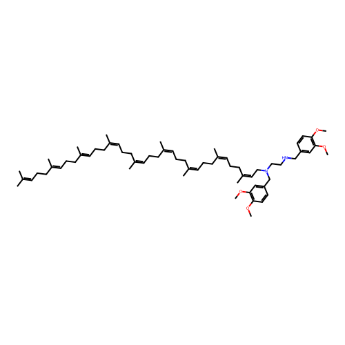N-Solanesyl-N,N'-bis(3,4-dimethoxybenzyl)ethylenediamine structure