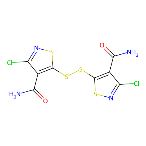 4-Isothiazolecarboxamide, 5,5'-dithiobis(3-chloro- structure
