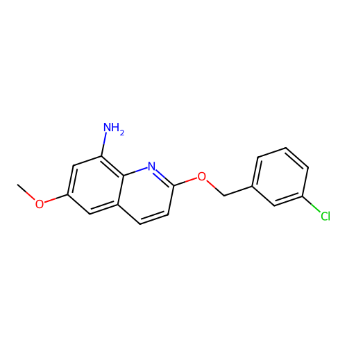 2-[(3-Chlorobenzyl)oxy]-6-methoxy-8-quinolinylamine structure