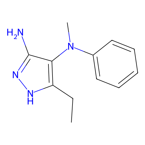 5-ethyl-4-N-methyl-4-N-phenyl-1H-pyrazole-3,4-diamine structure
