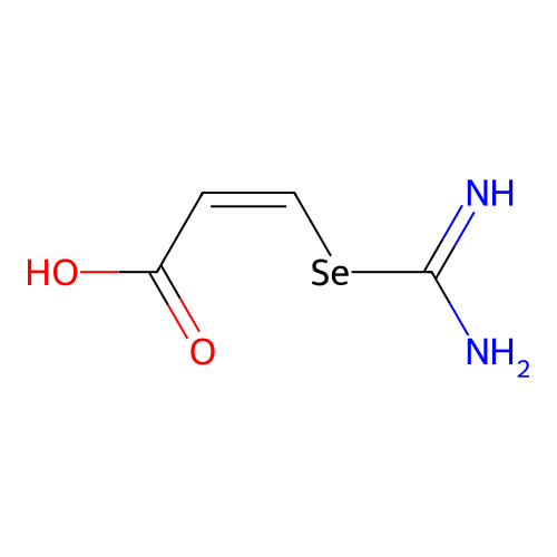 2-Propenoic acid, 3-((aminoiminomethyl)seleno)-, (Z)- structure