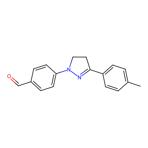 4-[3-(4-methylphenyl)-4,5-dihydro-1H-pyrazol-1-yl]benzaldehyde structure