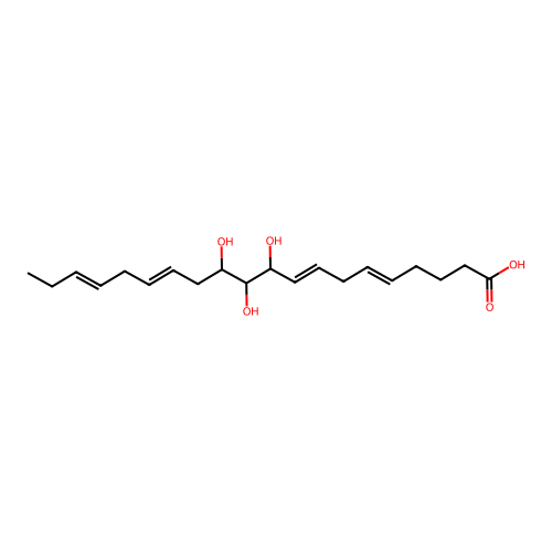 10,11,12-Trihydroxy-5,8,14,17-eicosatetraenoic acid structure