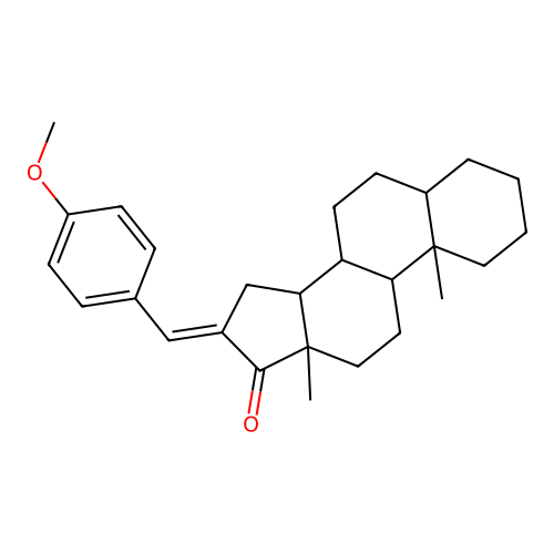 (13E)-13-[(4-methoxyphenyl)methylidene]-2,15-dimethyltetracyclo[8.7.0.0^{2,7}.0^{11,15}]heptadecan-14-one structure