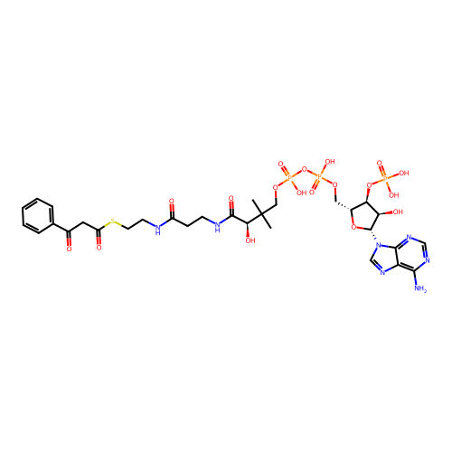 benzoylacetyl-CoA structure