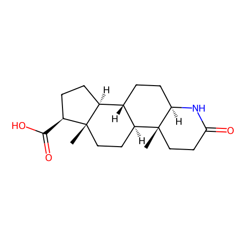 3-Oxo-4-aza-5-alpha-androstane-17-beta-carboxylic acid structure