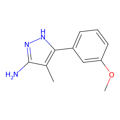 5-(3-Methoxy-phenyl)-4-methyl-2H-pyrazol-3-ylamine structure