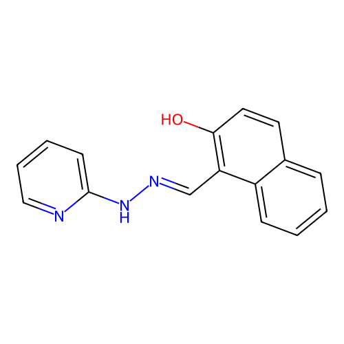 1-[(Pyridin-2-ylhydrazinylidene)methyl]naphthalen-2-ol structure