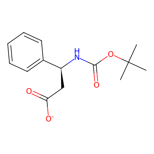 (3S)-3-[(2-methylpropan-2-yl)oxycarbonylamino]-3-phenylpropanoate structure