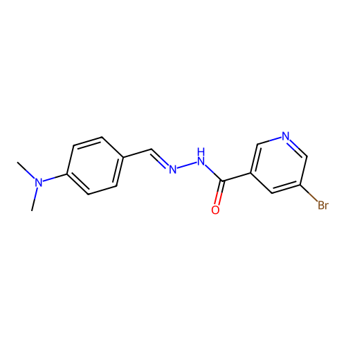 5-bromo-N'-{(E)-[4-(dimethylamino)phenyl]methylidene}pyridine-3-carbohydrazide structure