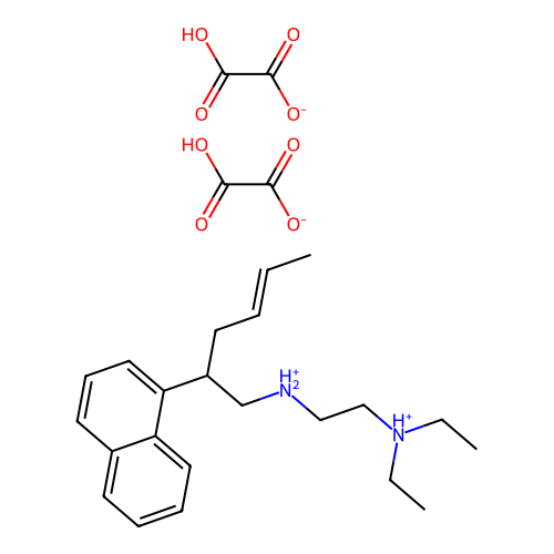 1-Naphthaleneethylamine, beta-(2-butenyl)-N-(2-diethylaminoethyl)-, bioxalate structure