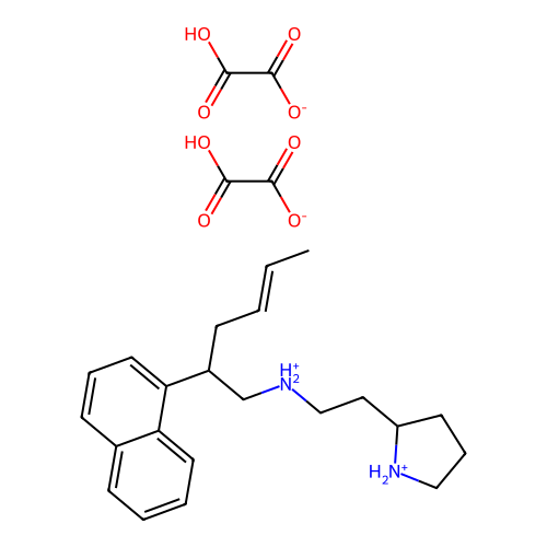 1-Naphthaleneethylamine, beta-(2-butenyl)-N-(2-pyrrolidinoethyl)-, bioxalate structure