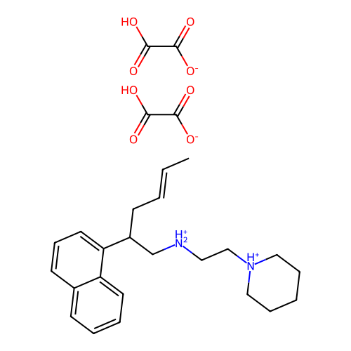 1-Naphthaleneethylamine, beta-(2-butenyl)-N-(2-piperidinoethyl)-, bioxalate structure