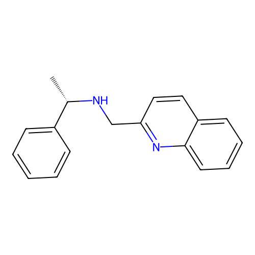 2-Quinolinemethanamine, N-(1-phenylethyl)-, (S)- structure