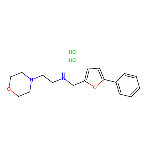 2-morpholino-N-((5-phenylfuran-2-yl)methyl)ethanamine dihydrochloride structure