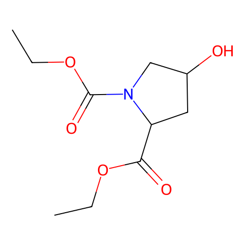 Diethyl 4-hydroxypyrrolidine-1,2-dicarboxylate structure
