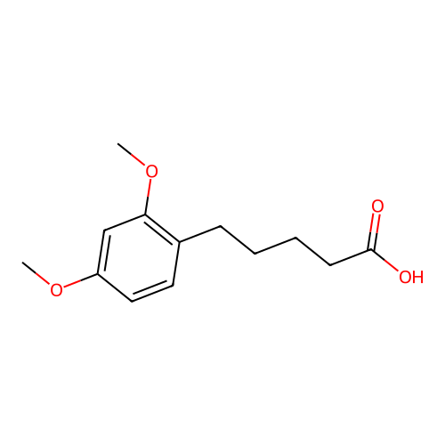 5-(2,4-Dimethoxyphenyl)pentanoic acid structure