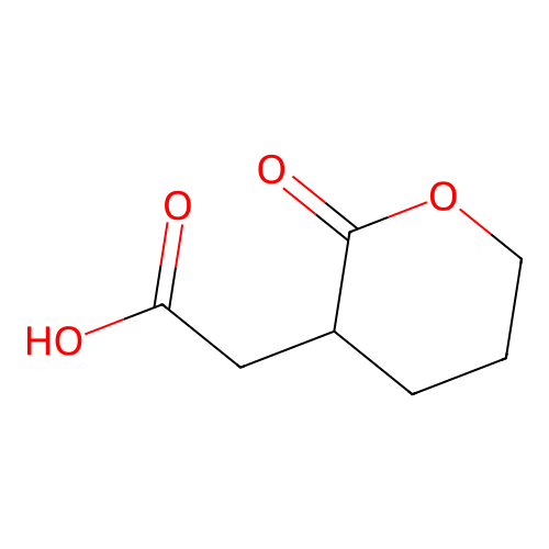 2-(2-oxooxan-3-yl)acetic Acid structure