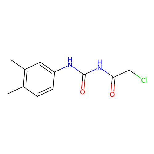 2-chloro-N-[(3,4-dimethylphenyl)carbamoyl]acetamide structure