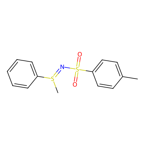 4-methyl-N-[(E)-methyl(phenyl)-lambda(4)-sulfanylidene]benzenesulfonamide structure